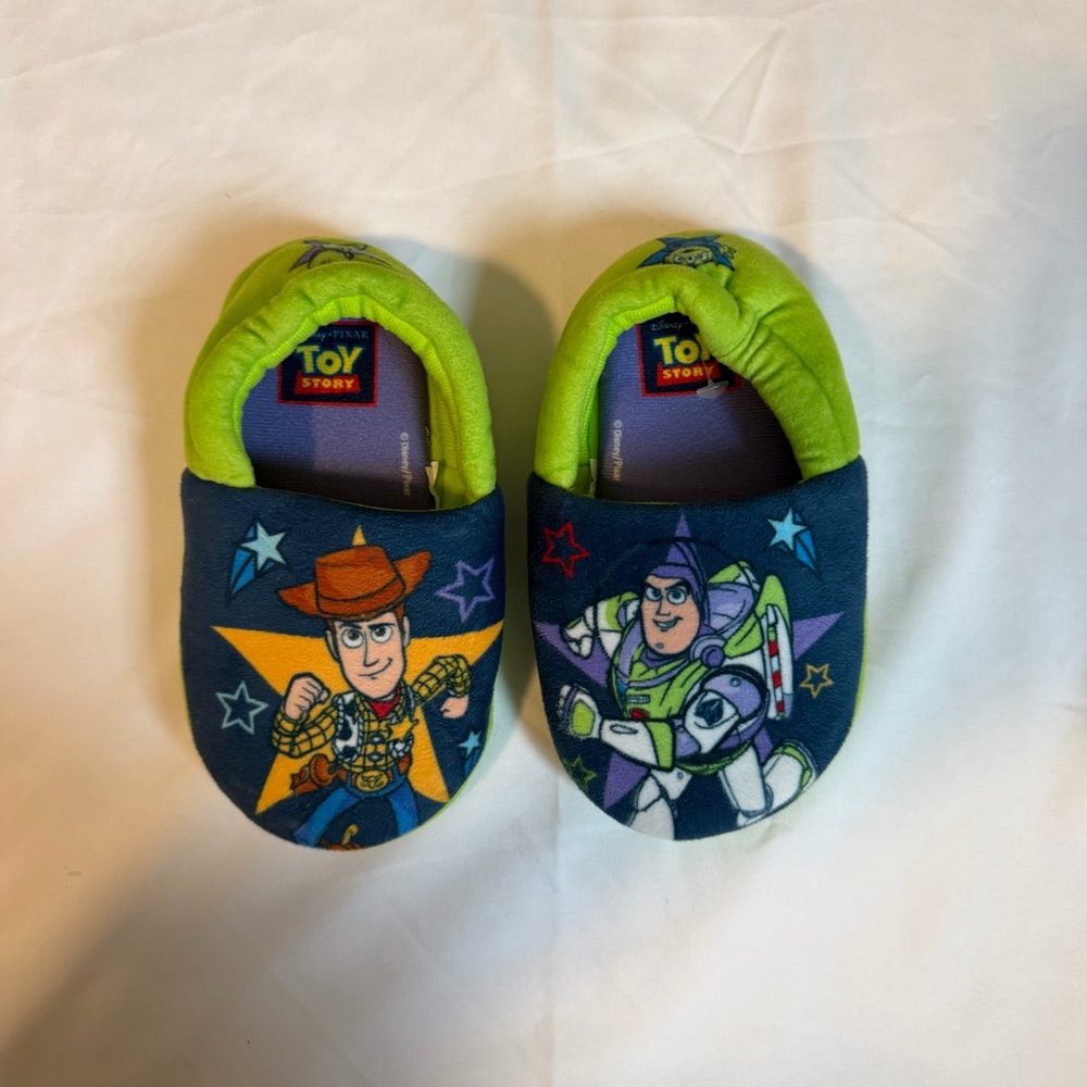 Disney Toy Story Toddler/Kids Slippers - Blue and Green